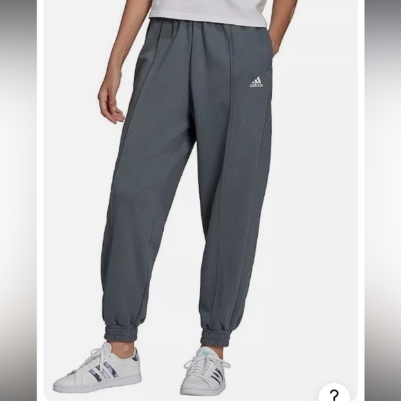 Adidas Size XL Studio Fleece Pants Joggers Loose Fit NEW - Picture 1 of 5